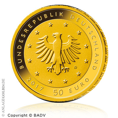 50 Euro Lutherrose in Gold