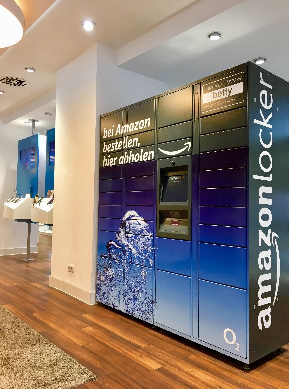 Amazon Locker Box in einem O2-Store