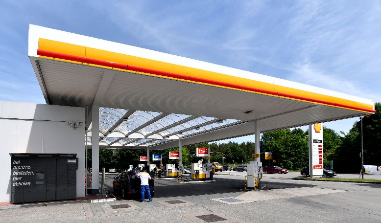 Amazon Locker an einer Shell-Station bei München