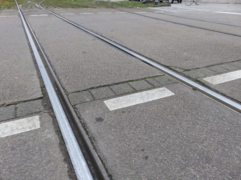 Strassenbahnschienen Freiburg (Symbolbild)