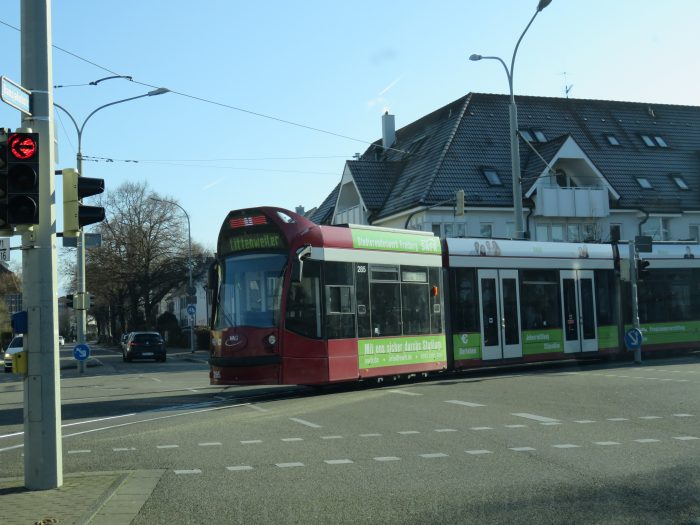 Mit der Straßenbahnlinie 1 fuhr Hussein K. bis hierher