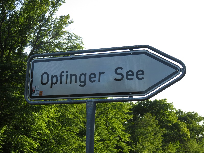 Opfinger See Schild Rad