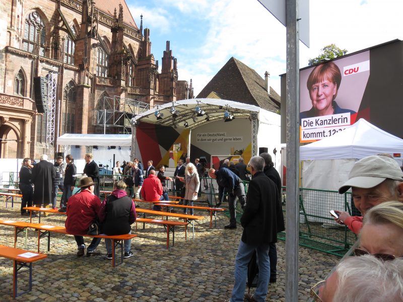 Freiburg Münsterplatz CDU Merkel 18.9.2017