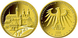 100 Euro Goldmünze Luther 2017 Eisleben Wittenberg Luthergedenkstätten