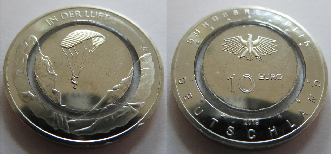 10 Euro In der Luft 2019 Münze