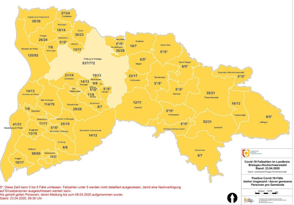 Landkreis Breisgau-Hochschwarzwald Fallzahlen Coronavirus