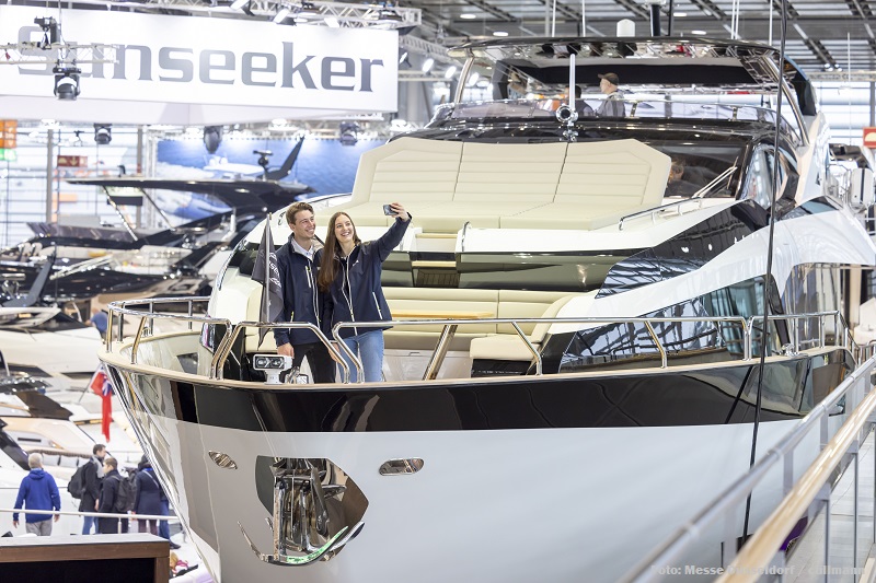 Yacht von der Boot Messe in Düsseldorf 2023