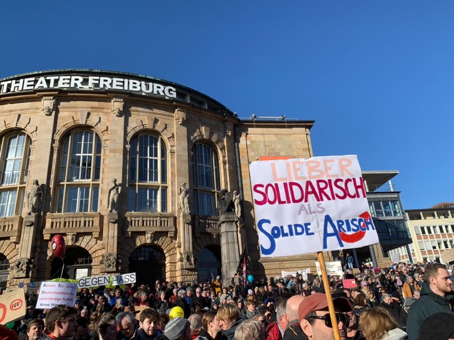Demo gegen rechts in Freiburg 3.2.2024